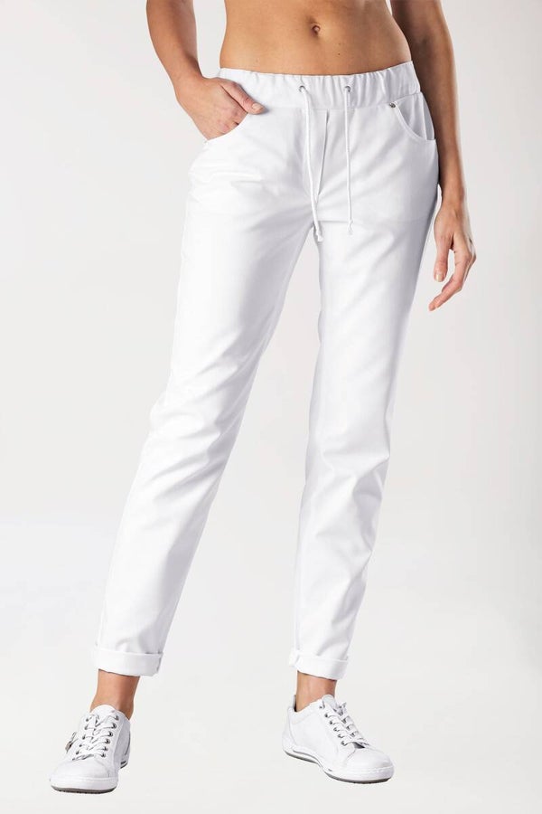 Donna: Pantaloni stretch 5 tasche - effetto jeans - mod. 117086