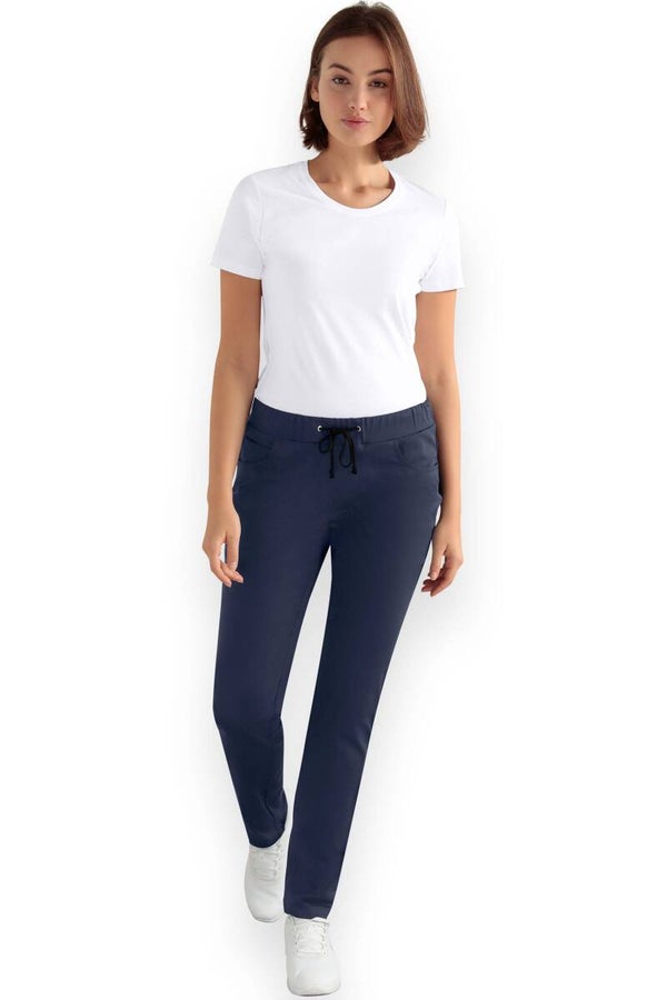 Donna: Pantaloni stretch 5 tasche - effetto jeans - mod. 140317
