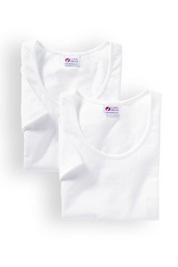 Donna: T-shirt in cotone - confezione doppia - maniche corte