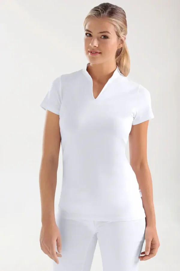 Donna: T-shirt elasticizzata - collo alto