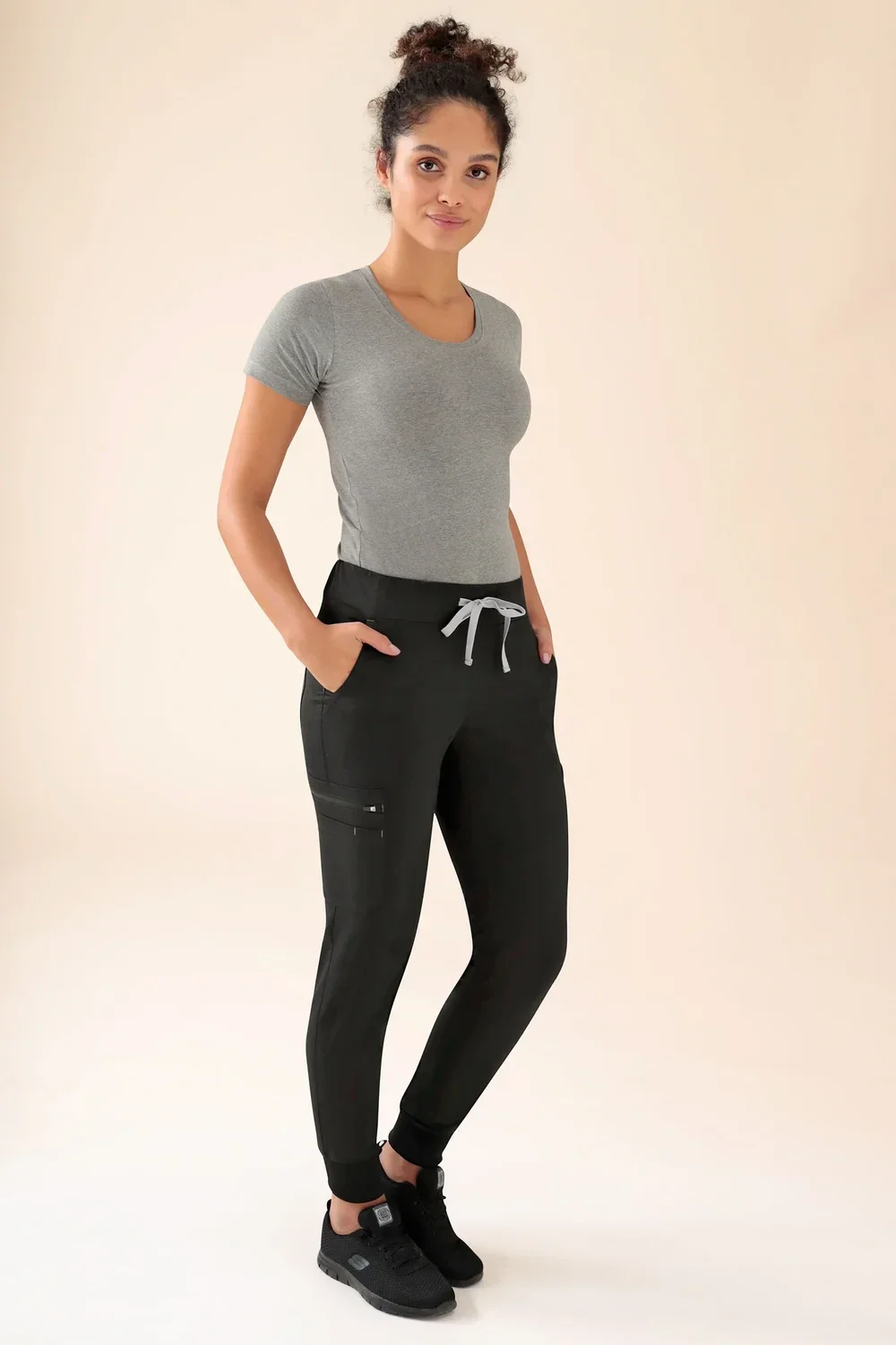 Donna: KAERE Pantaloni - orlo con bordo in maglia