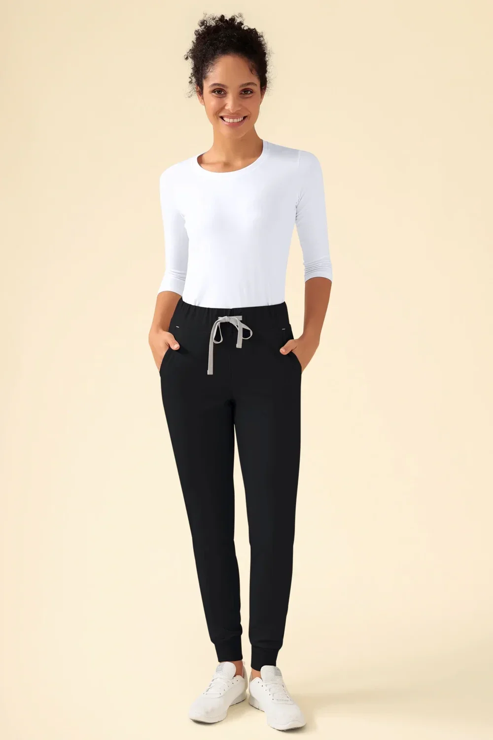 Donna: KAERE Pantaloni - orlo elasticizzato senza tasche sulle gambe