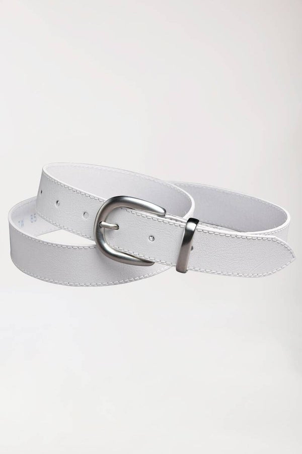 Unisex: Cintura con fibbia argento