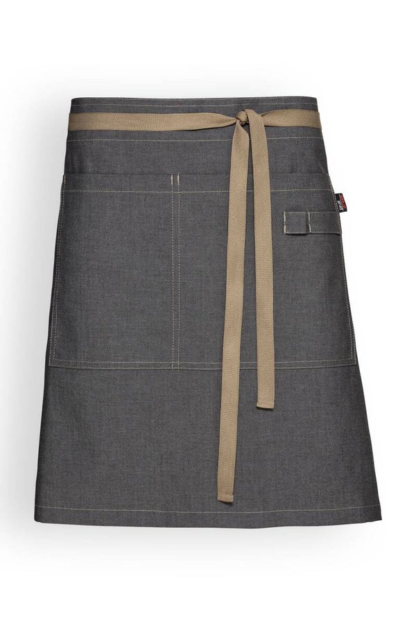Unisex: Grembiule corto - occhielli metallici - mod. 134251