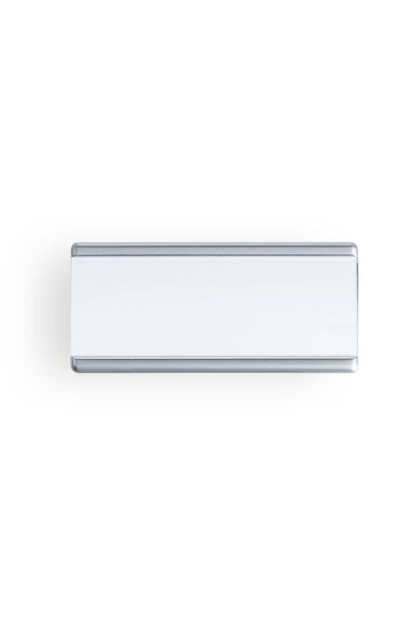 Unisex: Targhetta portanome con magnete 7x3 cm
