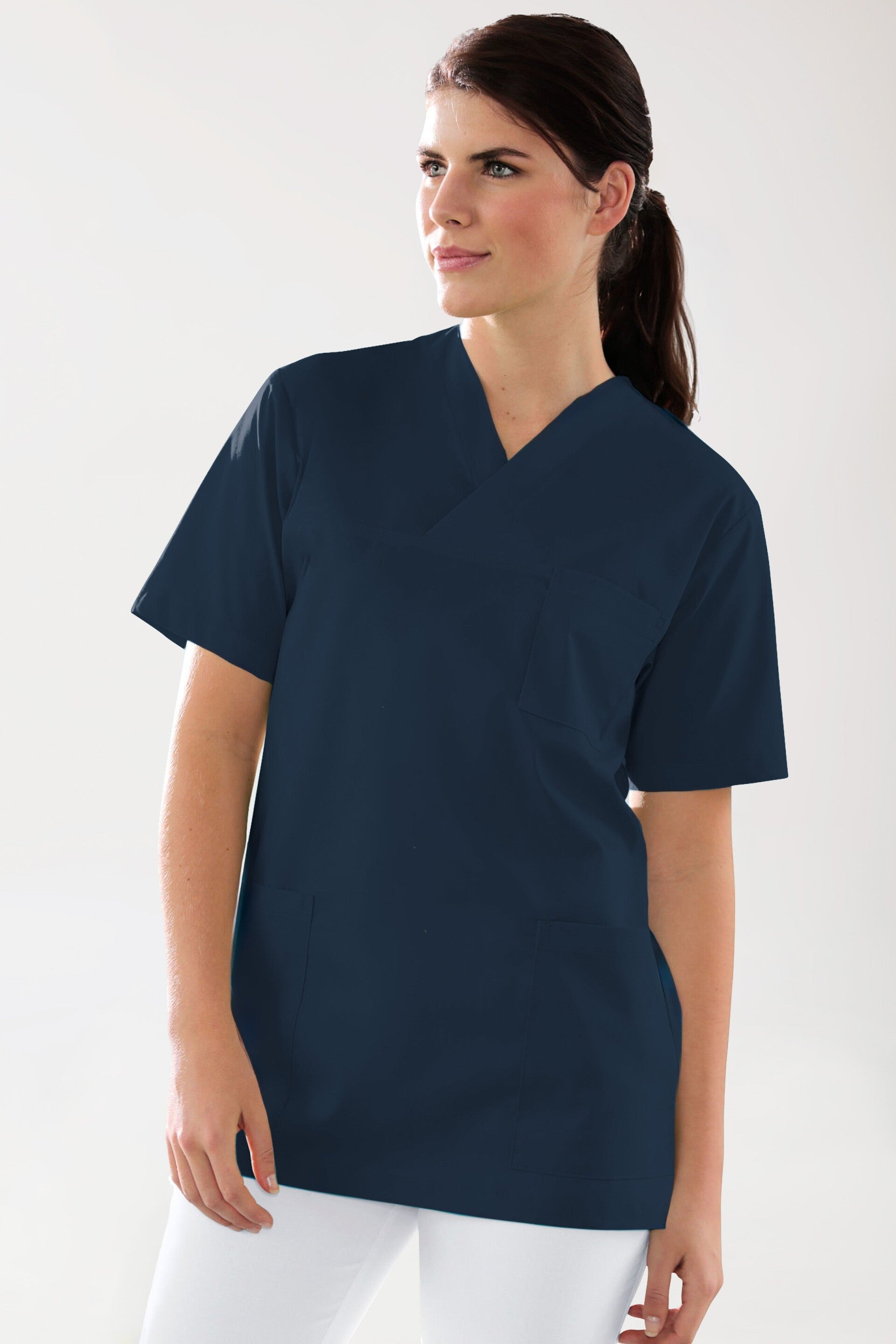 Unisex: Tunica stretch - scollo a V - mod. 140455