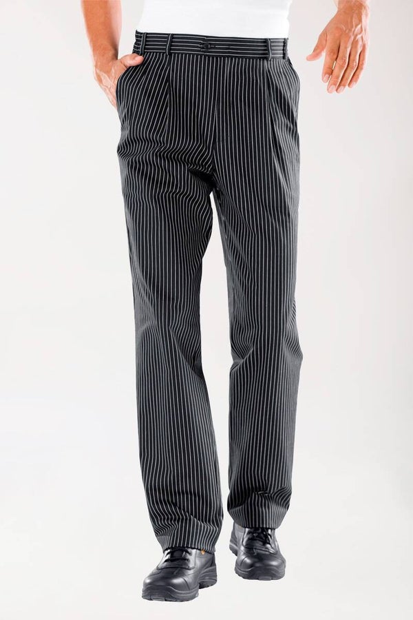 Uomo: GASTRO Pantaloni con pieghe - gessato
