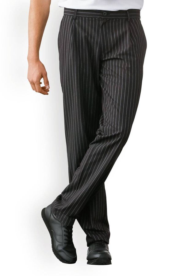 Uomo: Gastro Pantaloni con pieghe - rigato