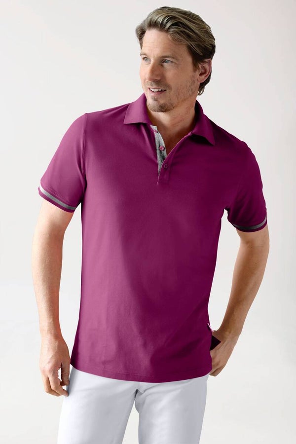 Uomo: Polo stretch - sottocollo a contrasto