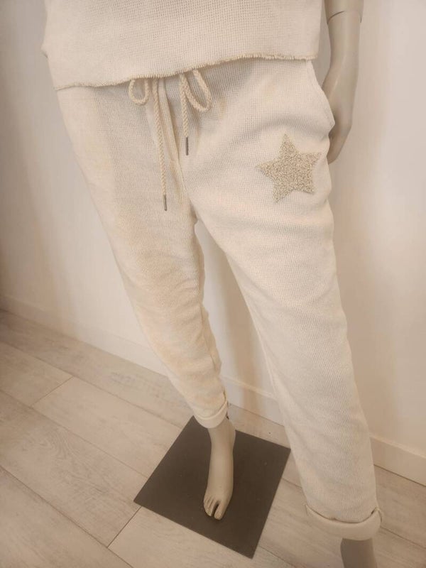 Pantalon velours étoile