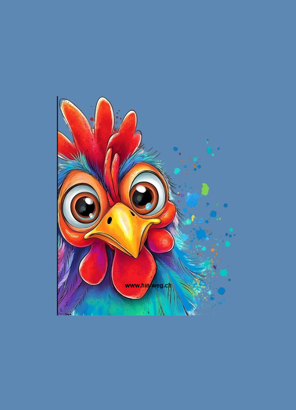 10021 Hahn blau EINZELPANEL XL