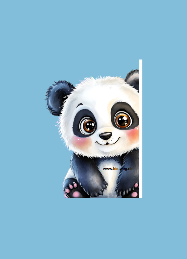 10039 Panda blau EINZELPANEL XL