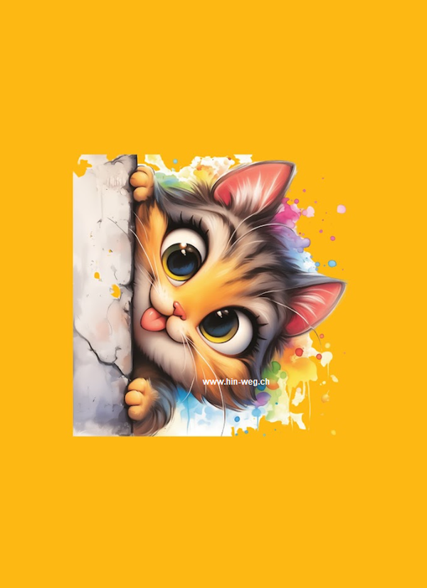 10077 Kitty gelb EINZELPANEL XL