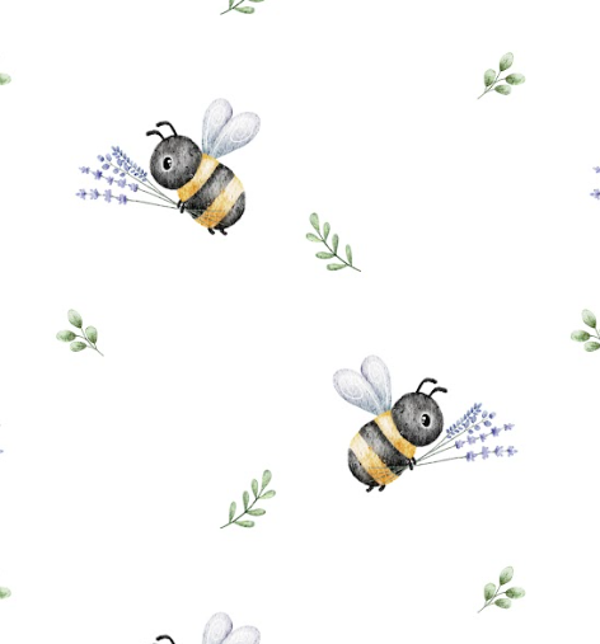 1260 Bee white ALLOVERPRINT