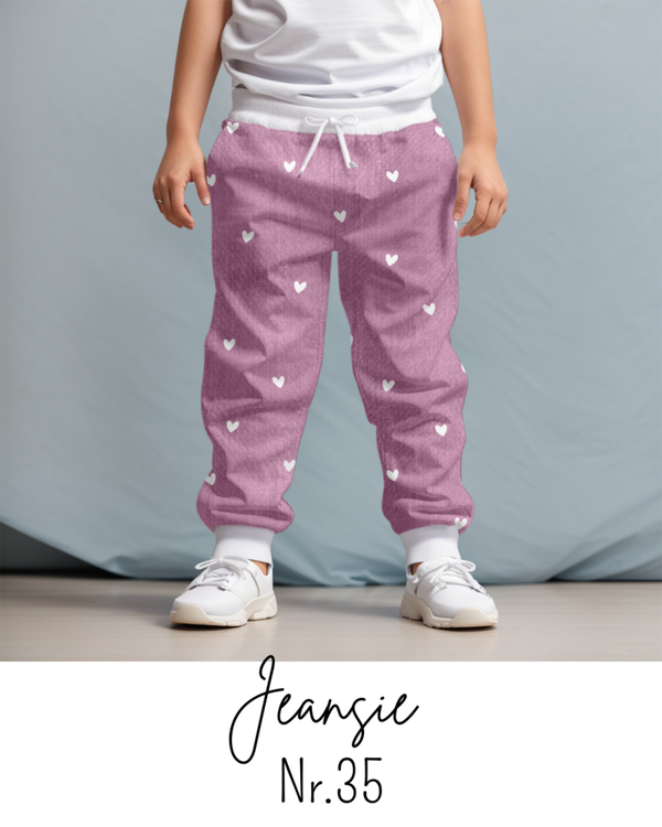 J35 Jeansie Rosa dunkelrosa Herzchen