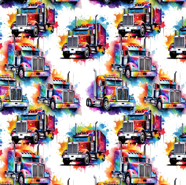 1608 Lastwagen Bunt/weiss ALLOVERPRINT