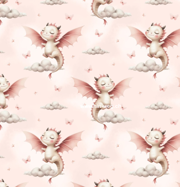 1618 Drache Rosa ALLOVERPRINT