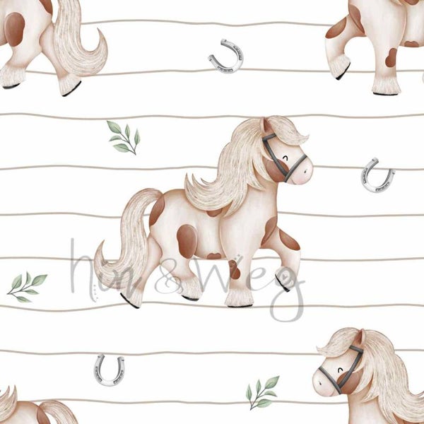 1825 Pony gefleckt weiss ALLOVERPRINT