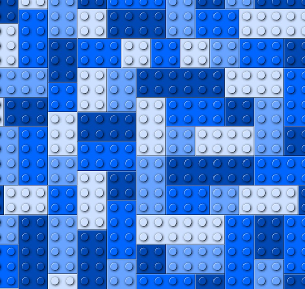 1765 Bausteine blau  ALLOVERPRINT