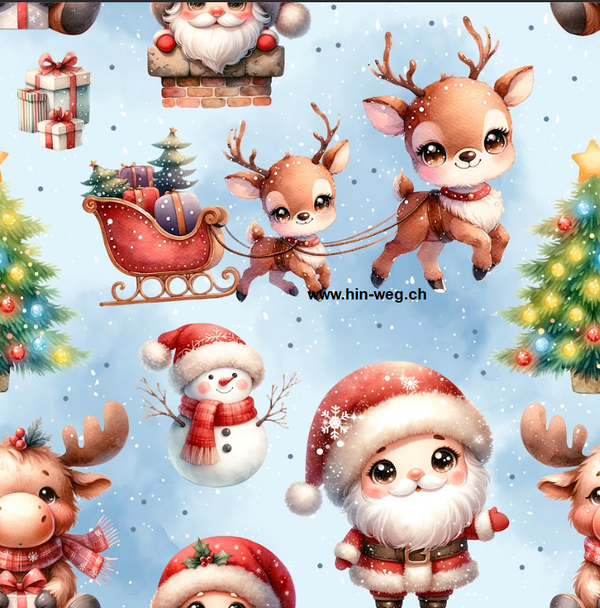 1836 Santa & Friends ALLOVERPRINT