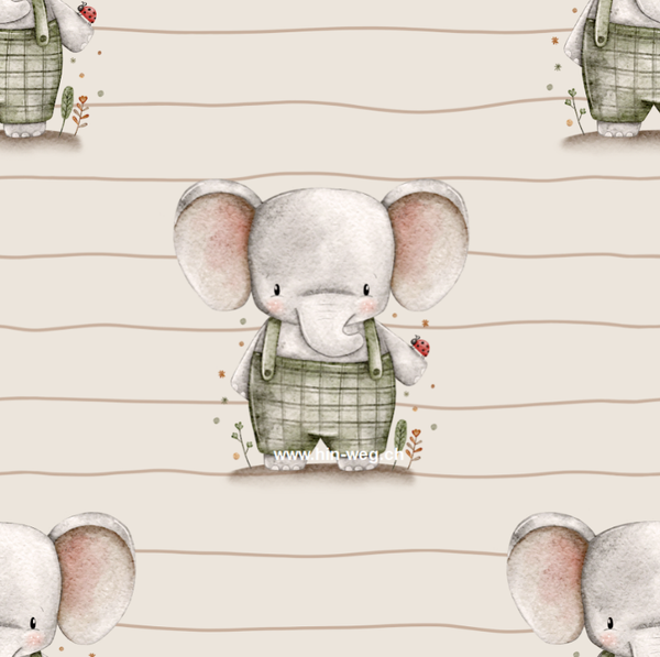 1867 Elefantli Beige ALLOVERPRINT