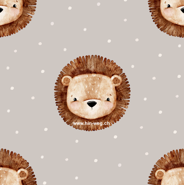 1875 Löwenkopf Grau ALLOVERPRINT