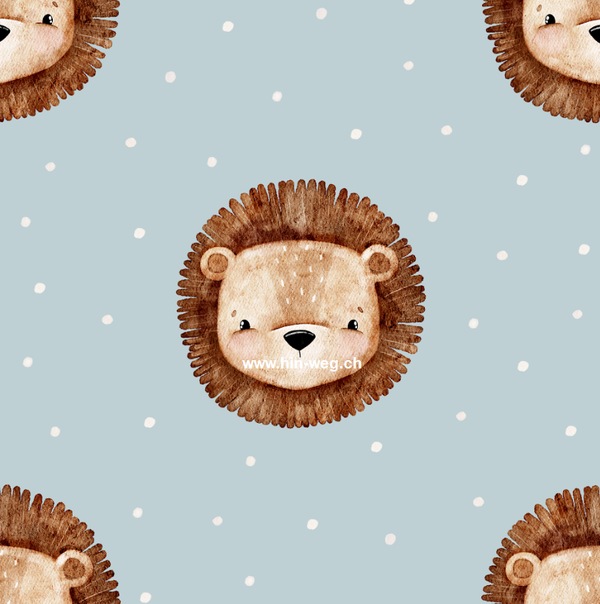 1876 Löwenkopf Blau ALLOVERPRINT