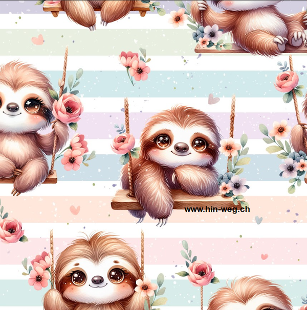 1907 Faultier Flower Stripes ALLOVERPRINT