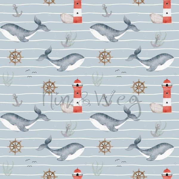 2050 Leuchtturm-Wal blau ALLOVERPRINT