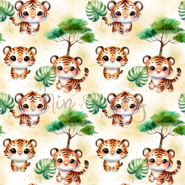 2060 Dschungeltiger Gelb ALLOVERPRINT