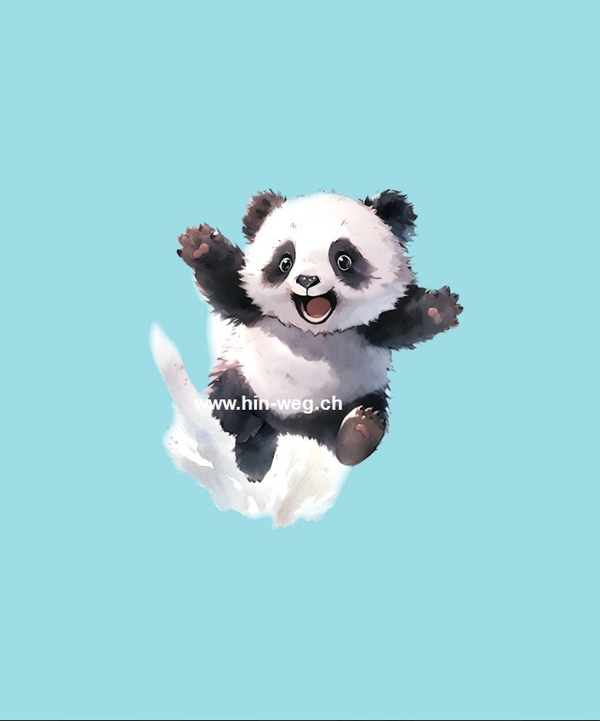 288 Panda Hellblau EINZELPANEL