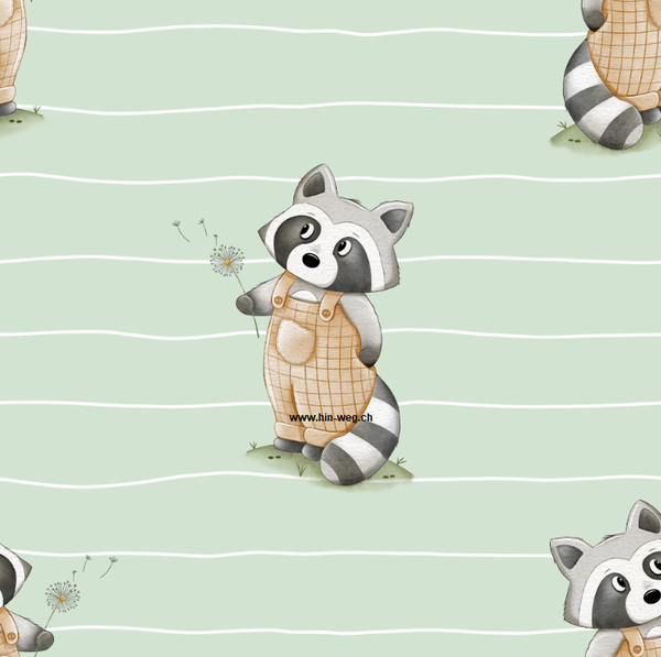 3036 Waschbär Puste ALLOVERPRINT