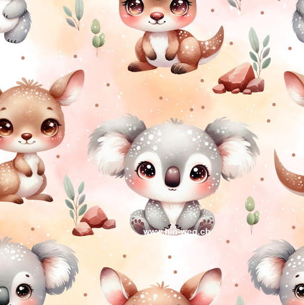 3083 Australien Orange ALLOVERPRINT