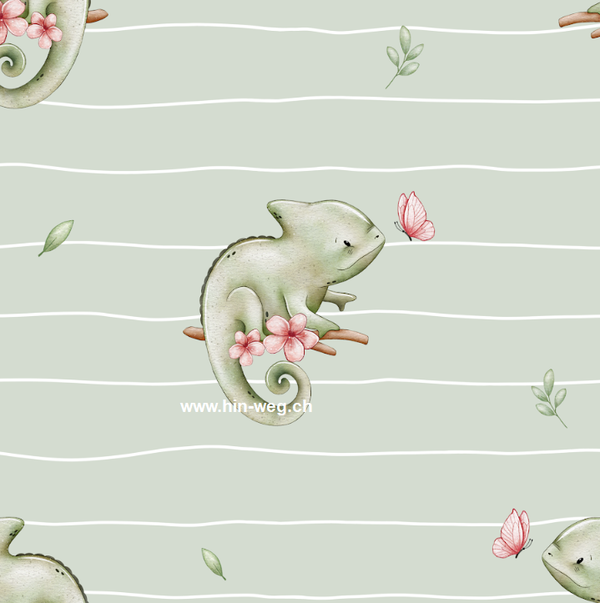 3089 Chamäleon grün ALLOVERPRINT