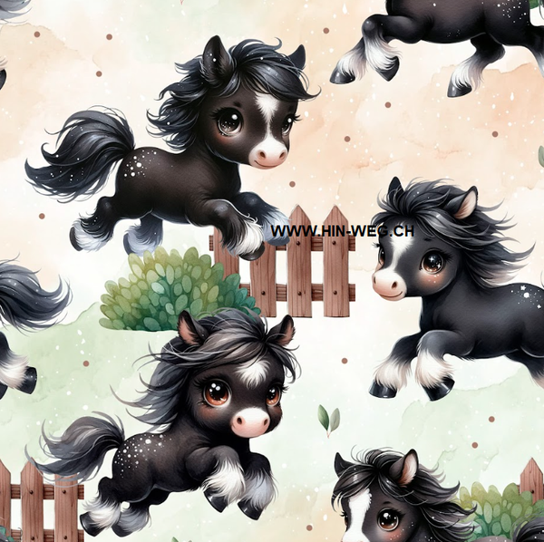 3106 Black Pony ALLOVERPRINT