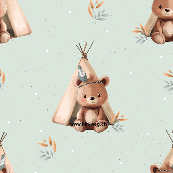 3130 BärenCamping Mint ALLOVERPRINT