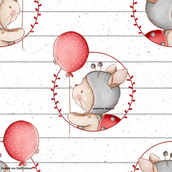 3136 Hasenkäfer weiss Patch Stuff Deluxe ALLOVERPRINT