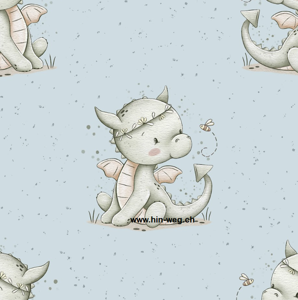 3180 Frühlingsdrache blau ALLOVERPRINT