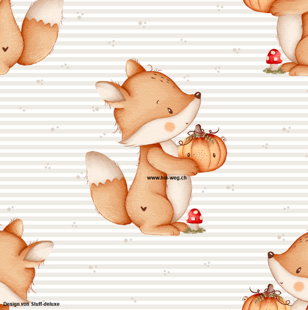 3193 Kürbisfuchs stripes von Stuff-deluxe ALLOVERPRINT