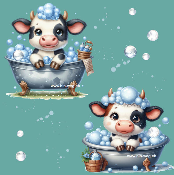 3239 BadeKuh Petrol ALLOVERPRINT