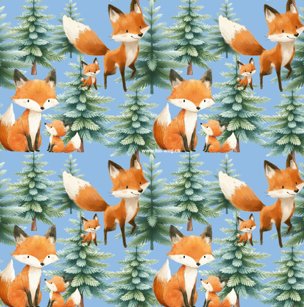 3334 Fuchsmami im Wald ALLOVERPRINT