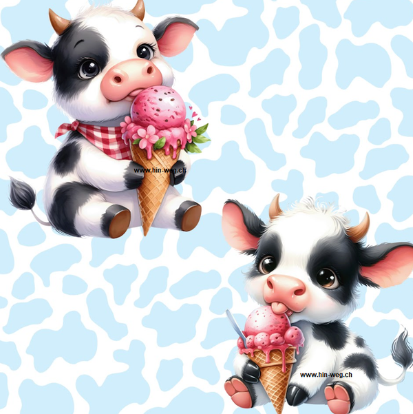 3354 Glace-Kuh Blau ALLOVERPRINT