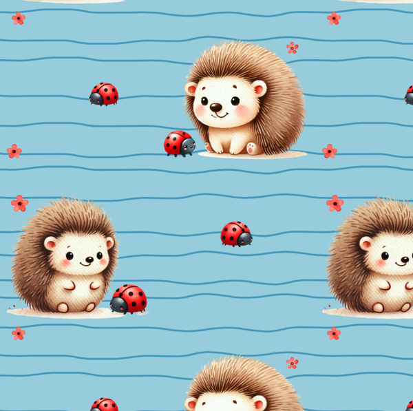 3612 Igel&Käfer blau ALLOVERPRINT