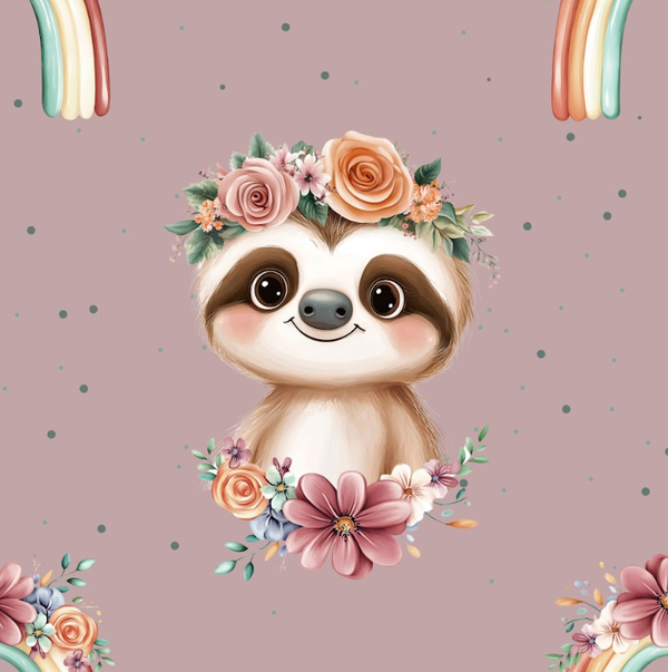 3651 FaultierGirl Mauve ALLOVERPRINT