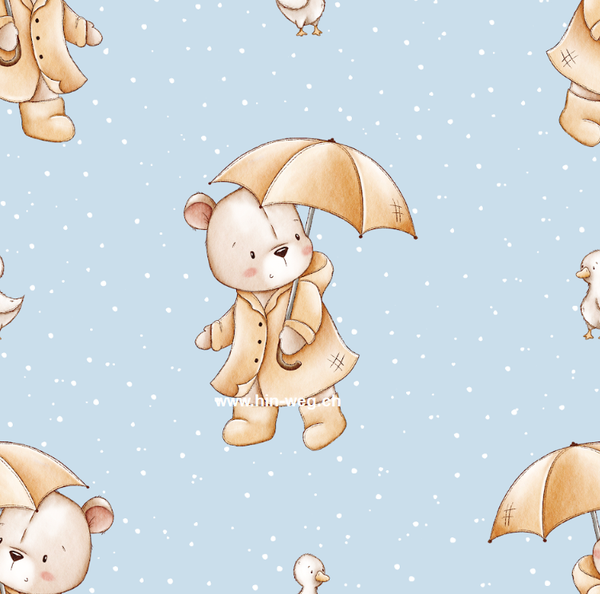 3664 RainBear Blue ALLOVERPRINT