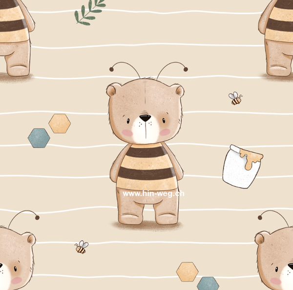 3665 HoneyBear ALLOVERPRINT