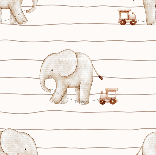 3668 Elephant Playing ALLOVERPRINT