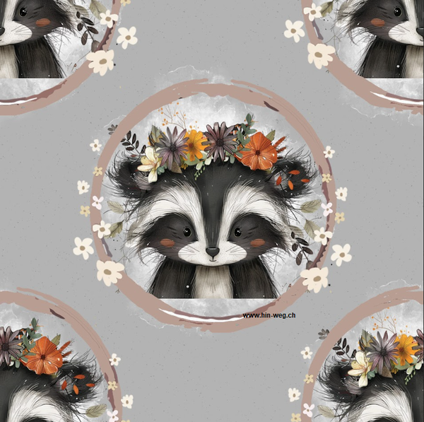 3781 Waschbär Girl ALLOVERPRINT