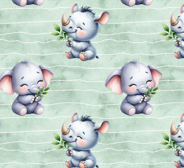 3788 Nili&Eli Grün ALLOVERPRINT