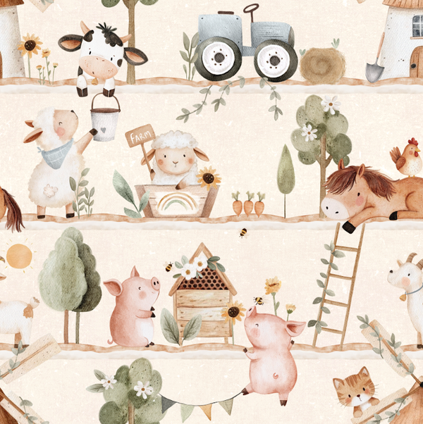 3861 Farm Quirk Cream ALLOVERPRINT